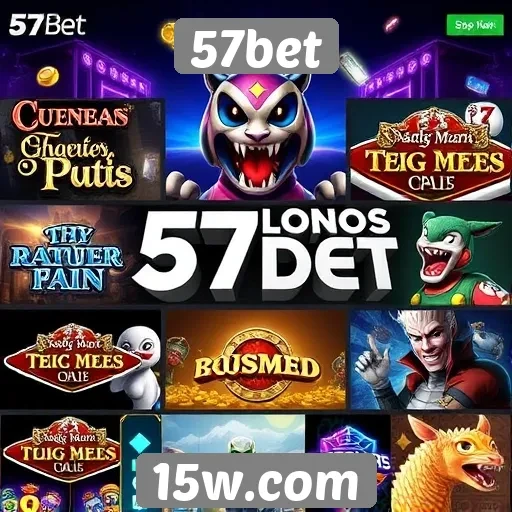 Variedade de jogos disponíveis na 57bet